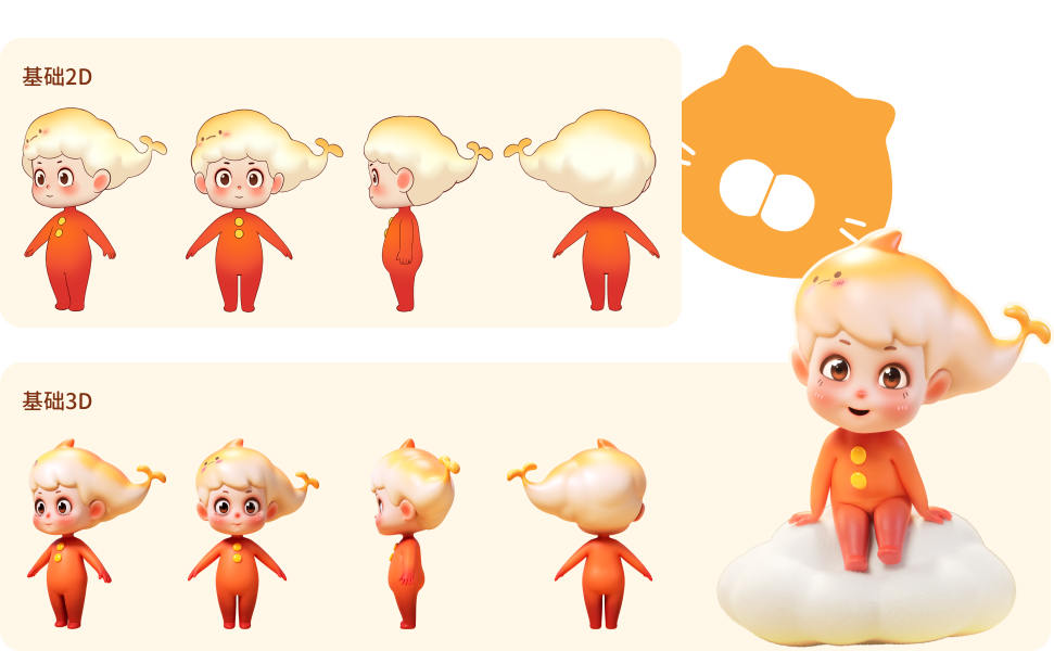 吱吱，吱吱形象，吱吱2D形象，吱吱3D形象